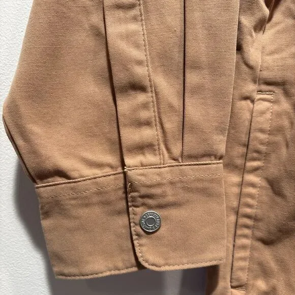Levi Strauss Utility Shirt Jacket Canvas Snap Up Signature Collection Tan XL NWT - Picture 12 of 16